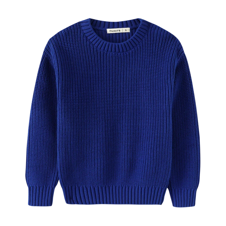 top l/s knit crewneck - royal blue