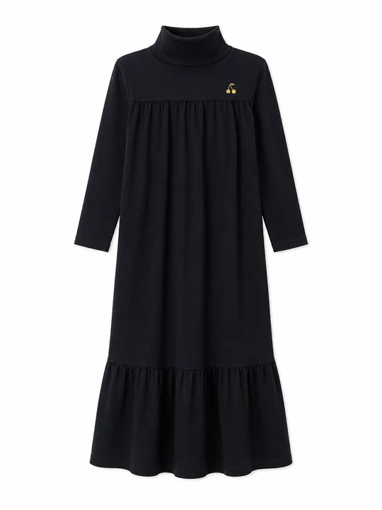 maxi dress high waisted - black