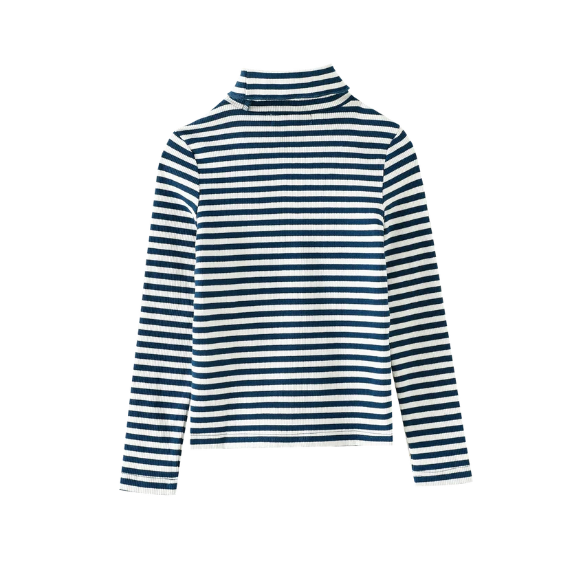 top l/s boat icon turtleneck - blue
