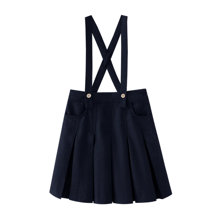 skirt suspender pleated - black