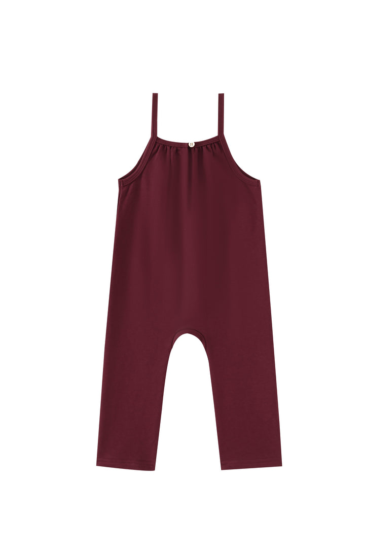 graphic heart romper - burgundy