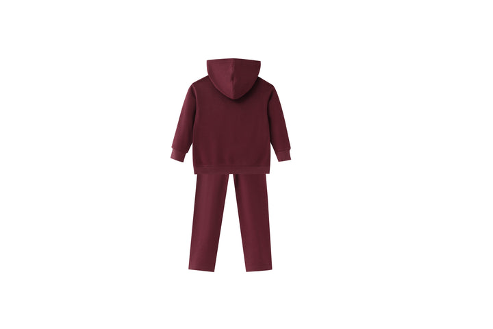 1223 hooded set - burgundy