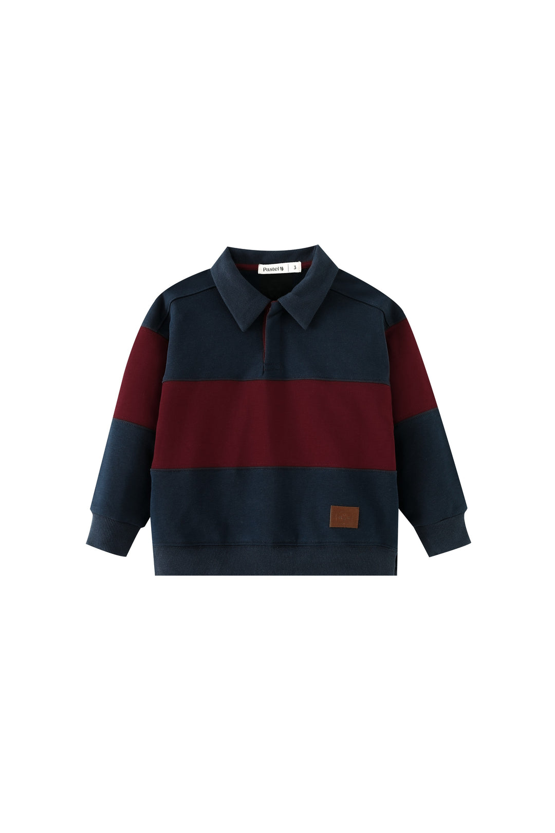 bold striped polo - burgundy striped