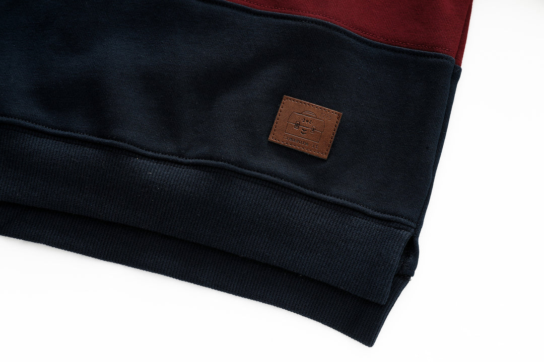 bold striped polo - burgundy striped