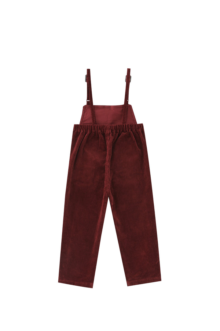 corduroy overall with pockets - rust
