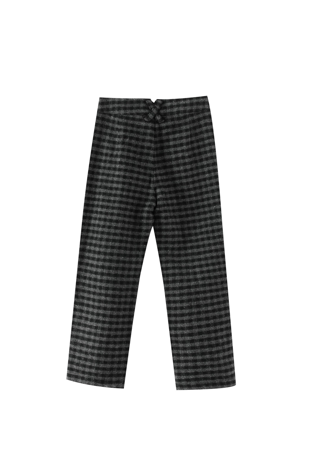 dark checkered dress pant - grey checkered