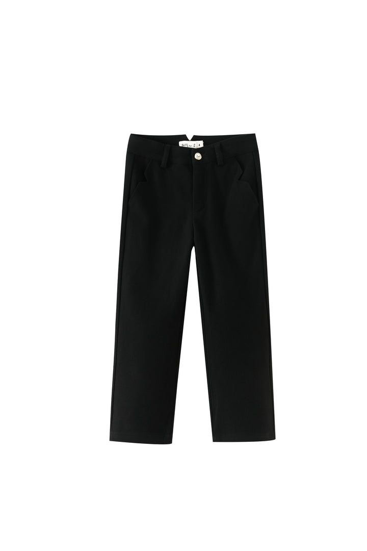 wool dress pant - black