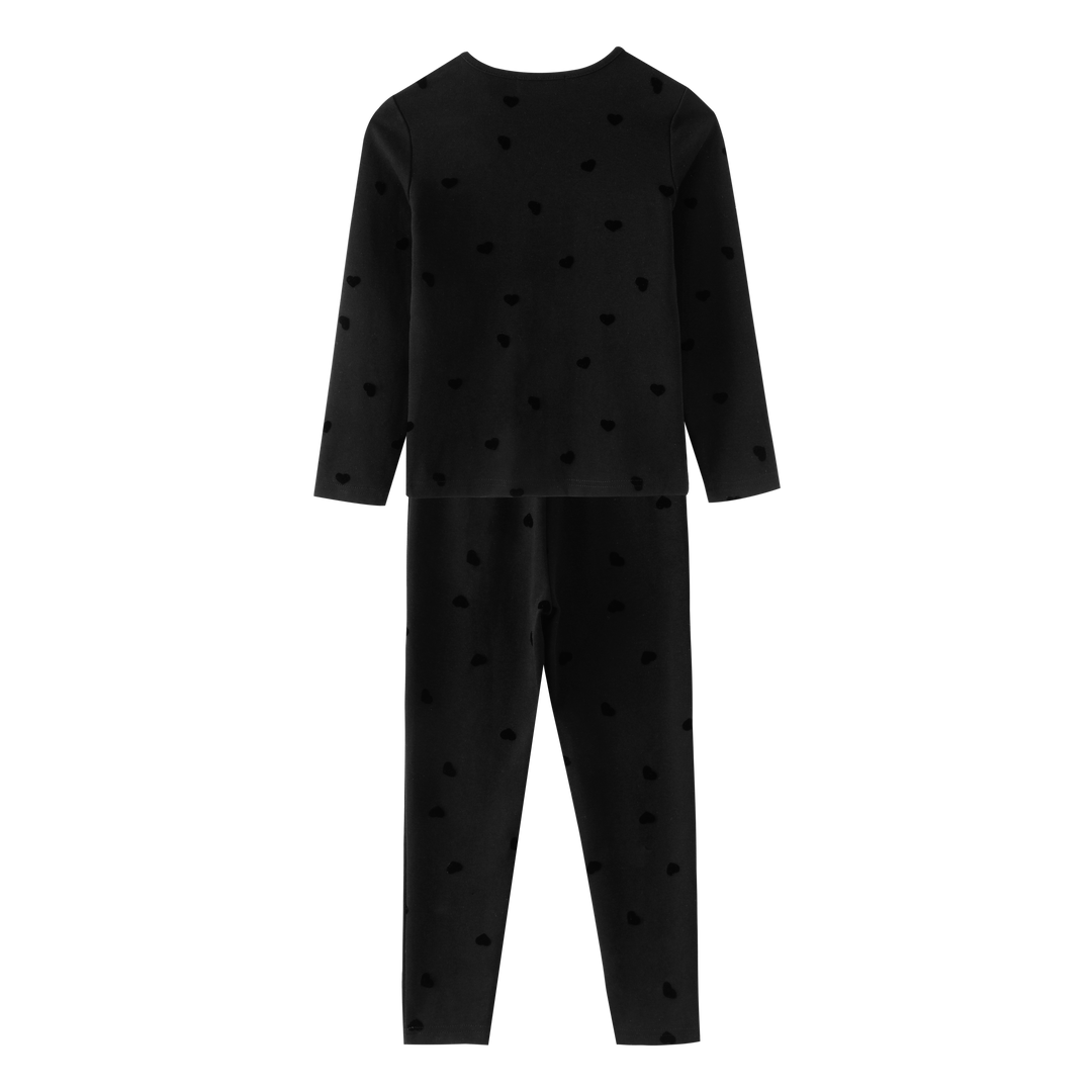 pajamas heart - black