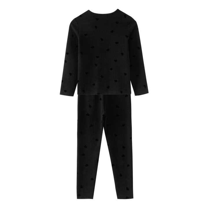 pajamas heart - black