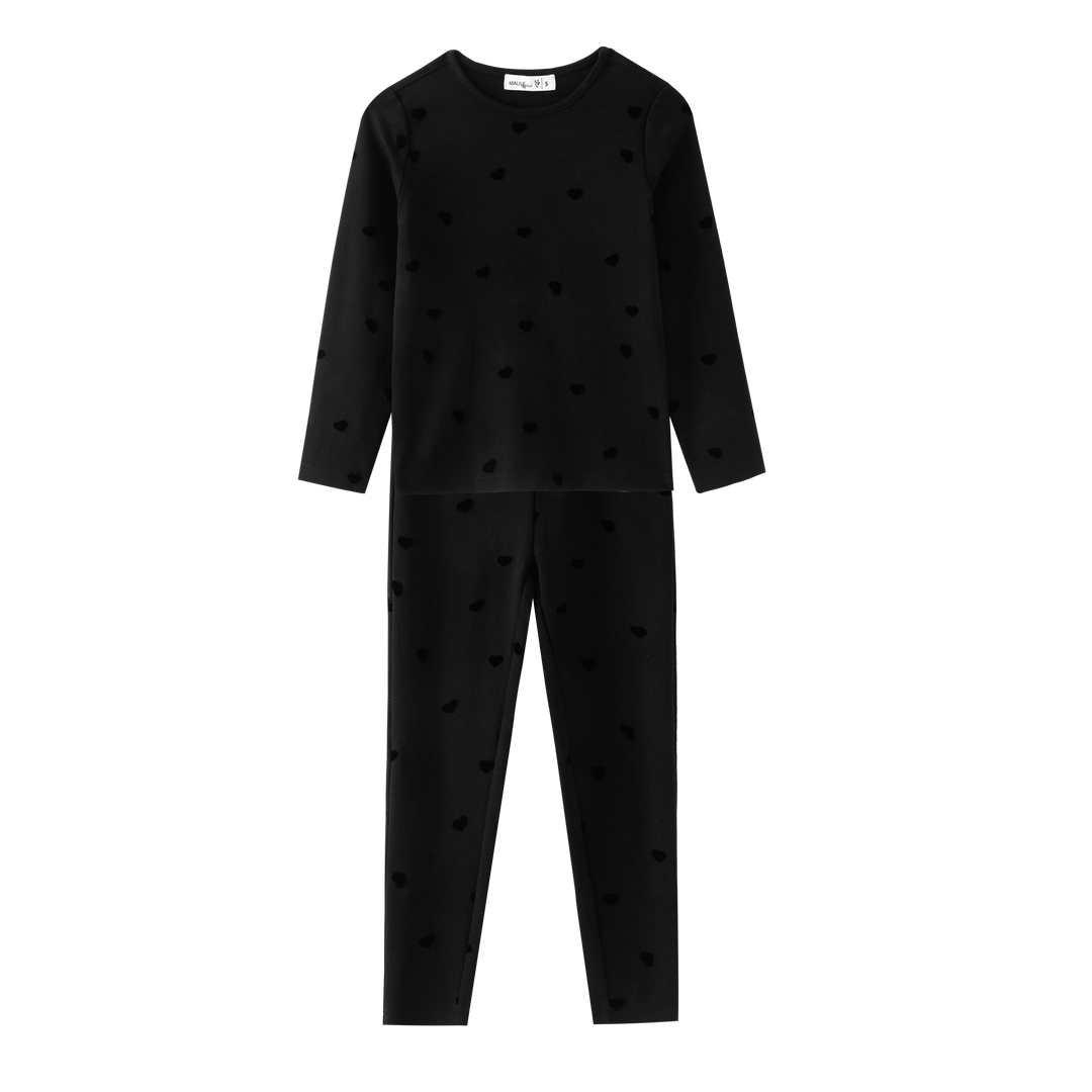 pajamas heart - black