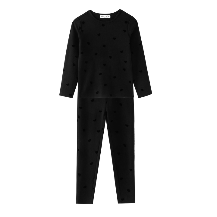 pajamas heart - black