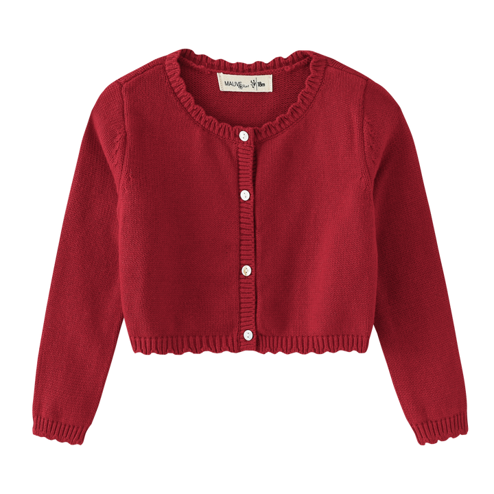 cardigan button front - red