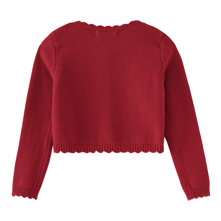 cardigan button front - red
