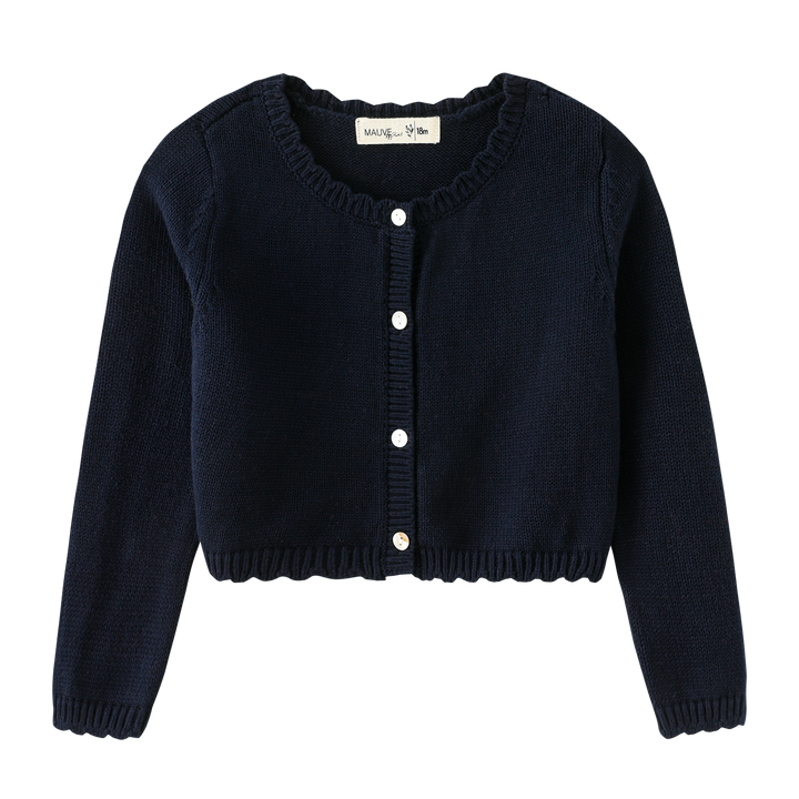 cardigan button front - navy
