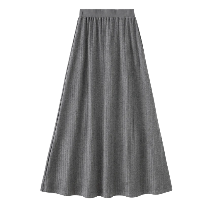 skirt ribbed maxi - grey