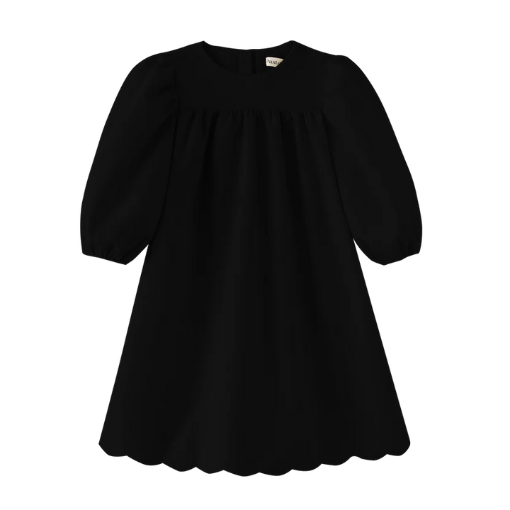 dress high waisted wool - black