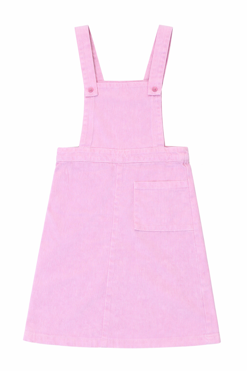 dress denim snaps pinafore jumper - pale pink-81