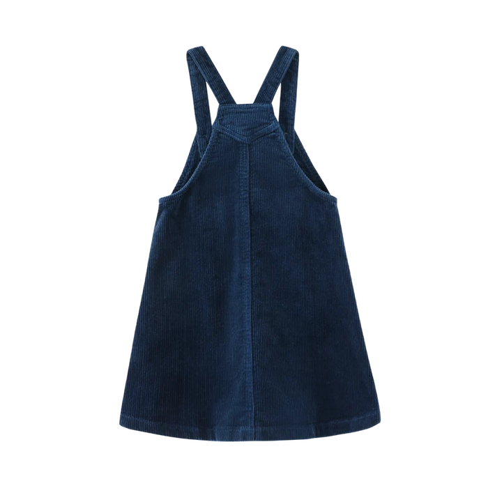 dress pinafore with center pocket jumper - royal blue