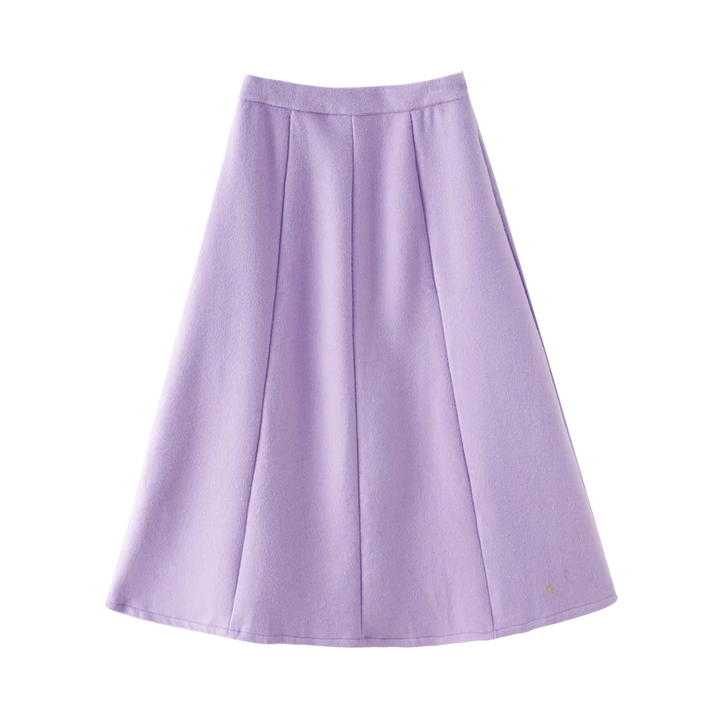 skirt midi wool - lavender