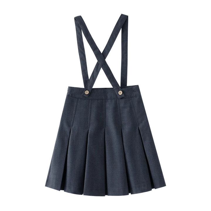 skirt suspender pleated - grey