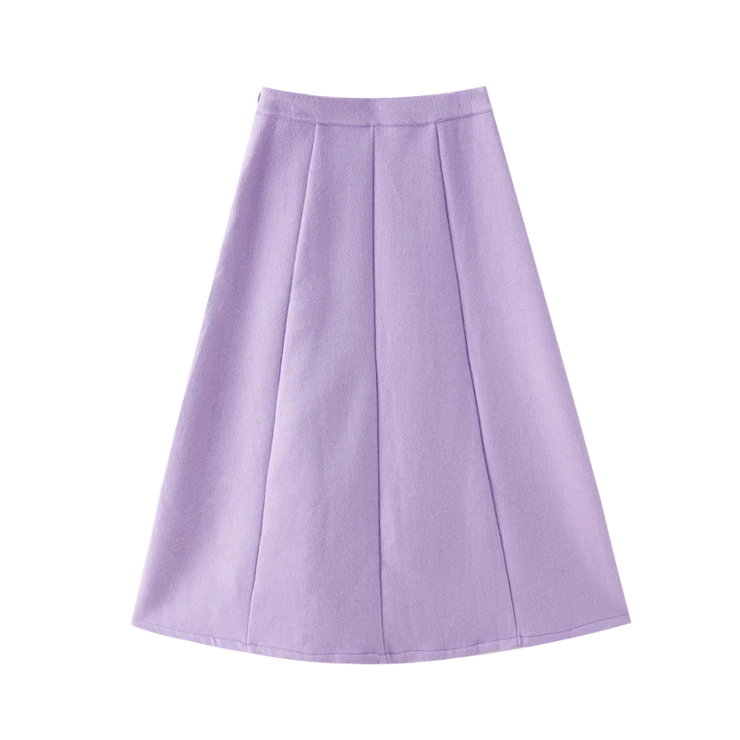 skirt midi wool - lavender