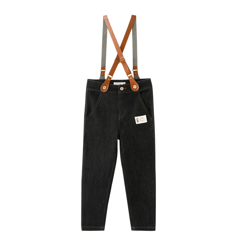 pants suspender - black denim