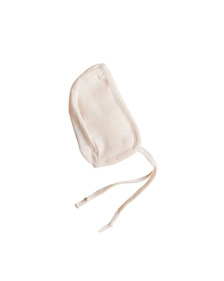 footie pointelle snap with bonnet - barely pink