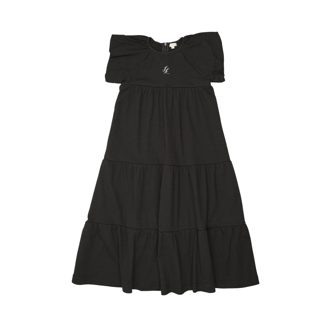 fitted lace wedding dress Girls Velour Maxi Sleeveless Dress Black / 6Y main image 1