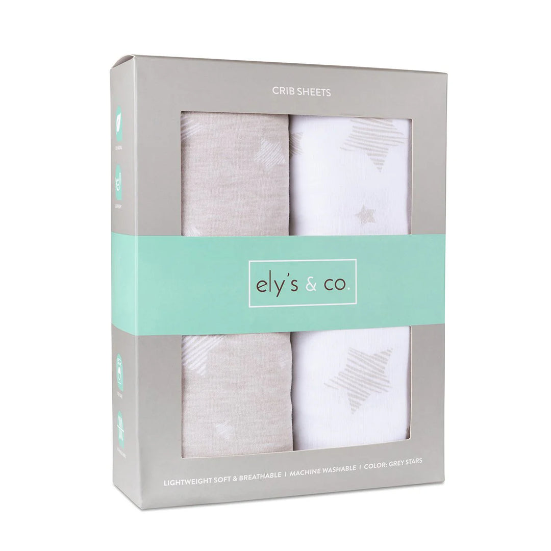 sheet cotton crib/toddler drawn star - tan