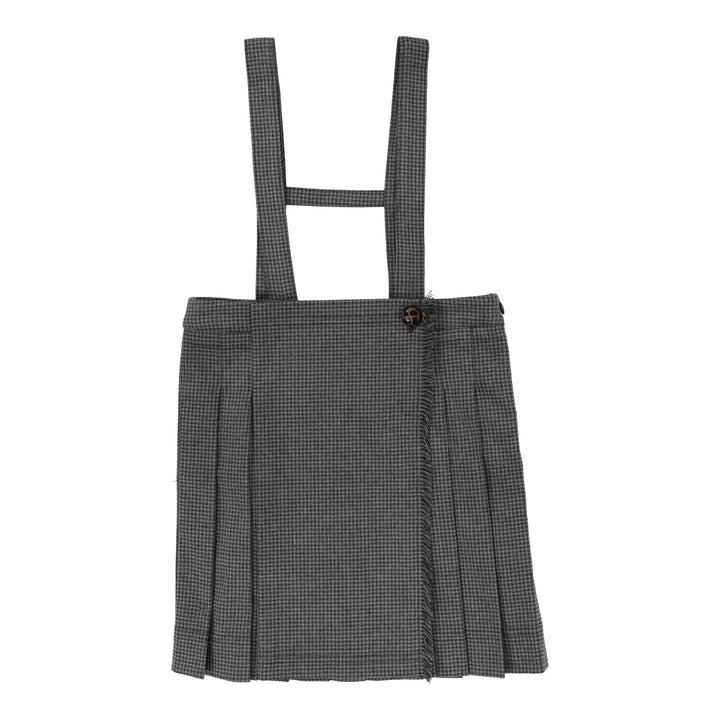 skirt kilt wool - grey houndstooth