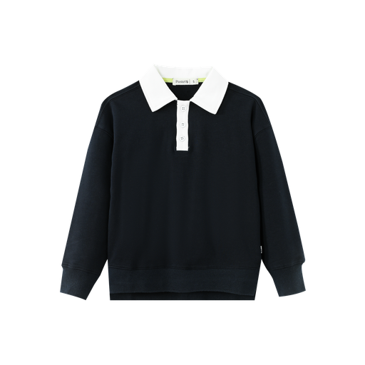 polo with contrast collar - navy