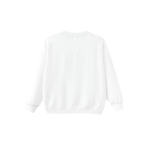double heart sweatshirt - white