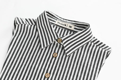 striped bib collar - black striped