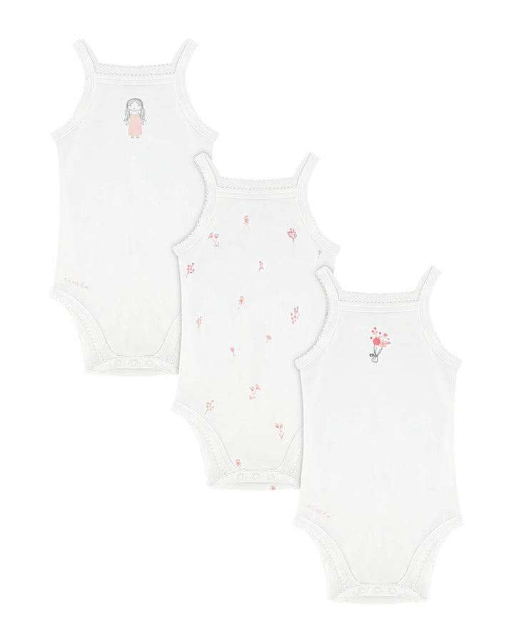 onsie sleevless 3-pack - white