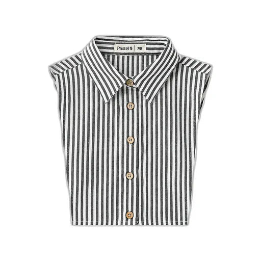 striped bib collar - black striped