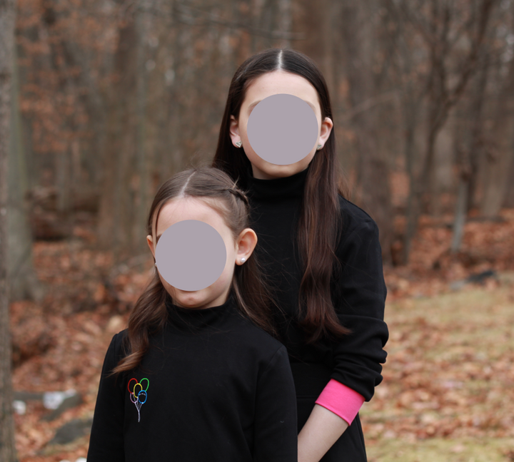 dress balloon turtleneck sweat with color cuffs - black