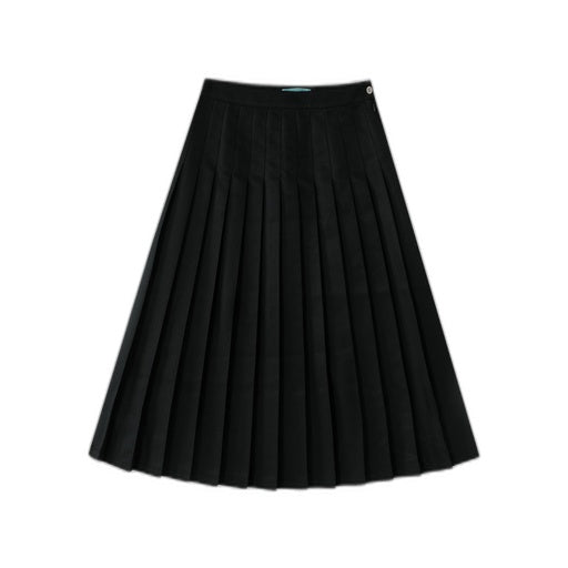 midi classic pleated skirt - black