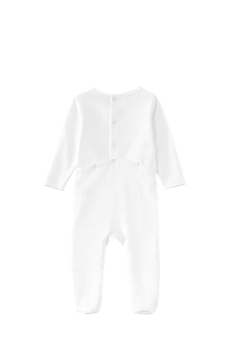 princess carriage footie - white