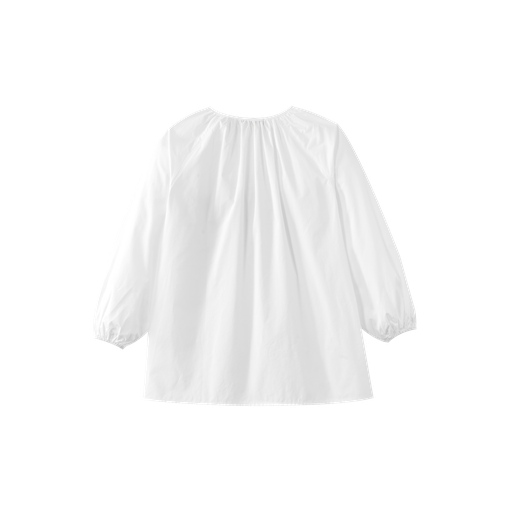 blouse with side bow - white