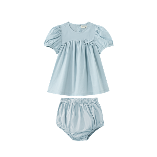 puff sleeve bloomer set - blue