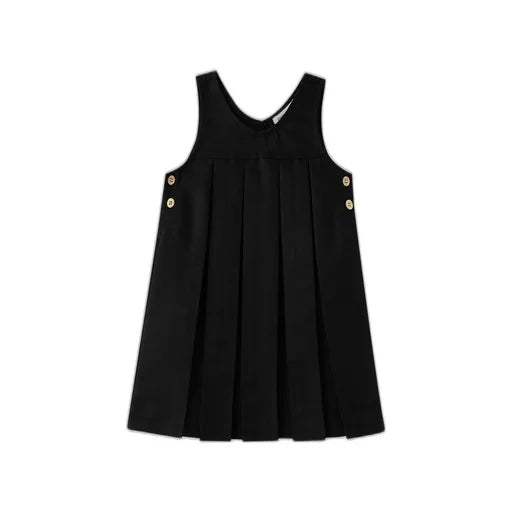 v neck pleated jumper - black