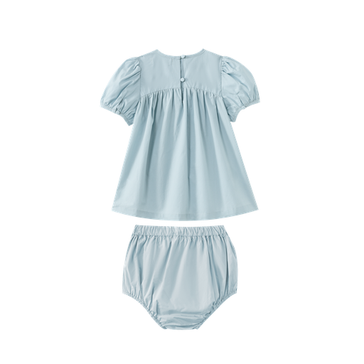 puff sleeve bloomer set - blue