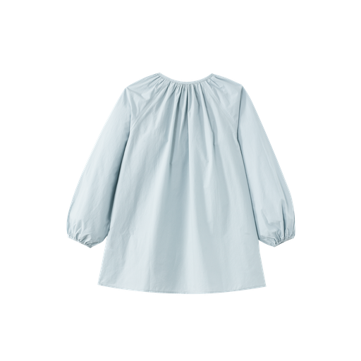 blouse with side bow - blue