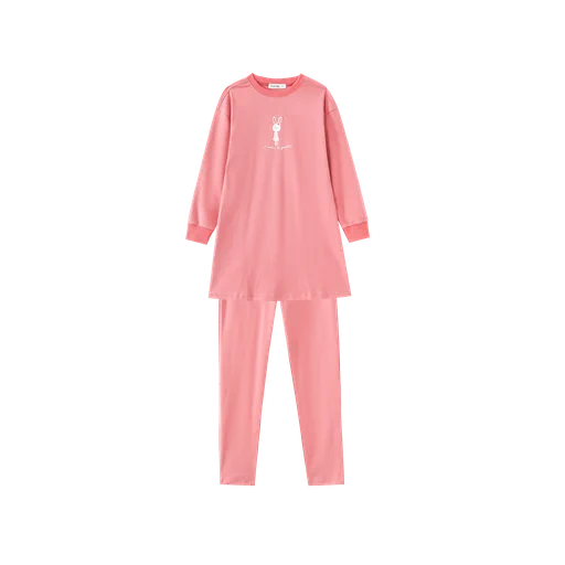 little bunny tunic set - pink
