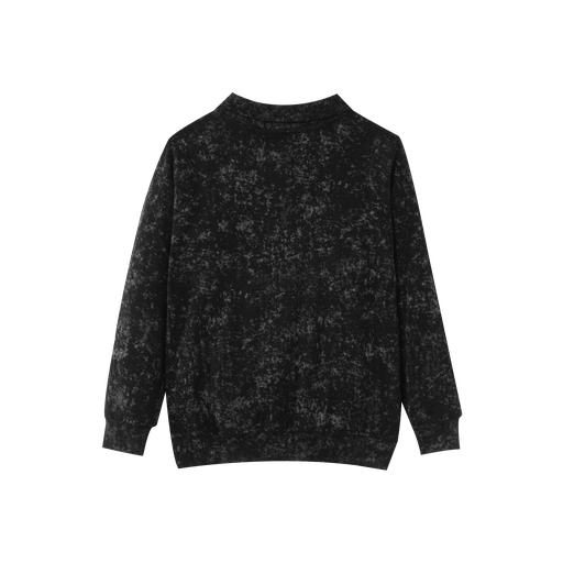 heathered sweat with collar - black heather
