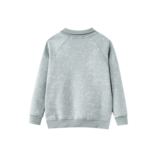 heathered sweat with collar - blue heather