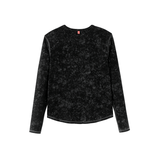 heathered henley - black heather