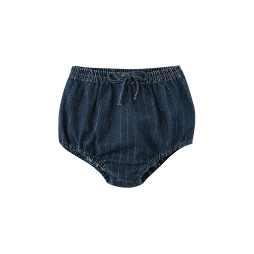 bloomer with bow - denim striped