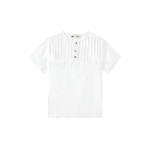 pintuck shirt - white