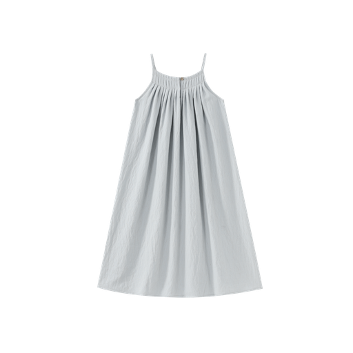 gathered maxi jumper - blue